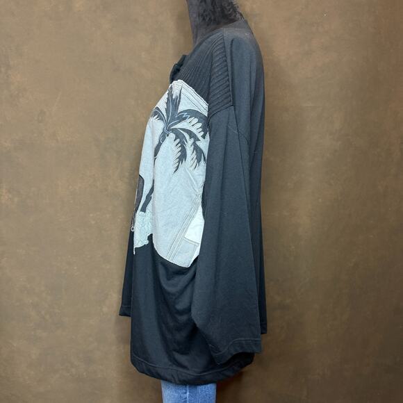 Vintage 80s Together! Art Deco Graphic Top Piano Scene Plus Size 1X - Picture 7 of 13